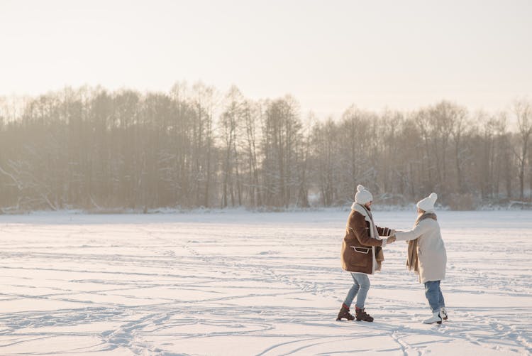 A Couple Doing Ice Skating