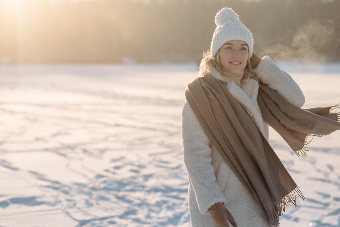 Free Attractive Woman Wearing Winter Clothes Stock Photo