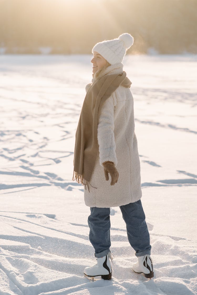 Back View Of A Person Wearing Winter Clothes