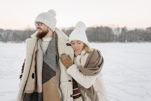 Free A Couple Wearing Winter Clothes Stock Photo