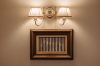 A Brown Wooden Frame Hanging on the Wall