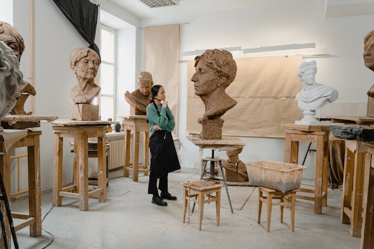 A Sculptor In The Art Studio