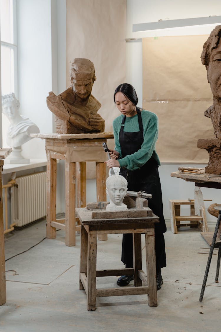 A Sculptor Working