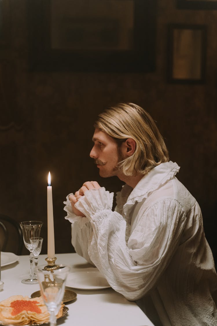 Candlelight Dinner In 19th Century Style