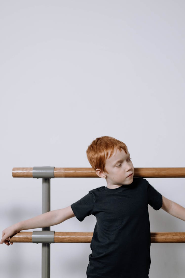 Redhead Boy Wearing Black Shirt