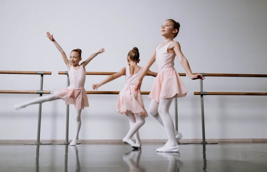 Little Girls Doing Ballet