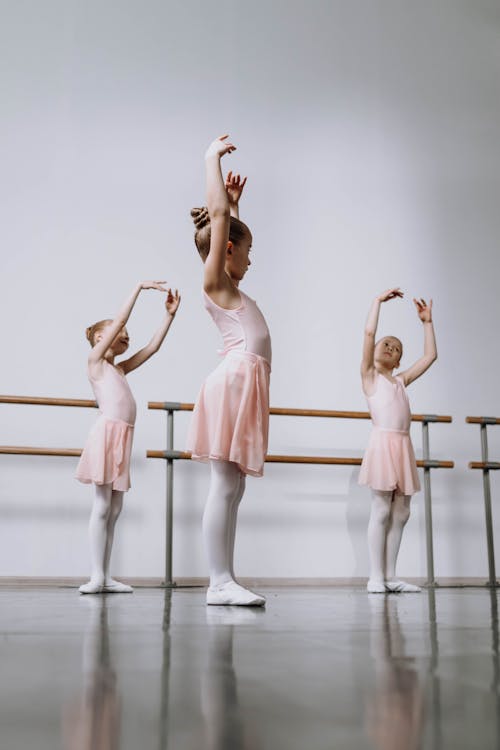 Ballet Dancers Practicing on a Ballet Studio