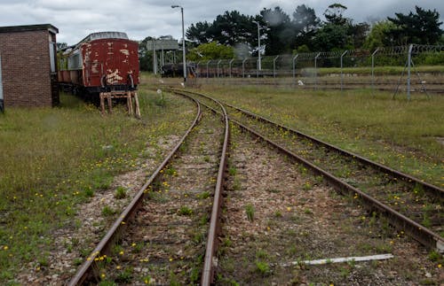 бесплатная Бесплатное стоковое фото с за городом, поезд, травяное поле Стоковое фото