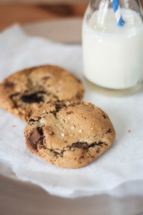 Free Two Baked Cookies Stock Photo