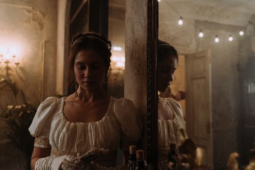 A Woman in White Dress