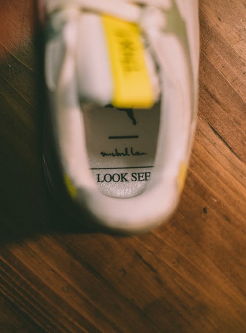Free White and Yellow Sneaker Stock Photo