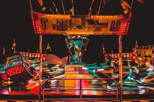 Free Panning Photography of Carousel Stock Photo