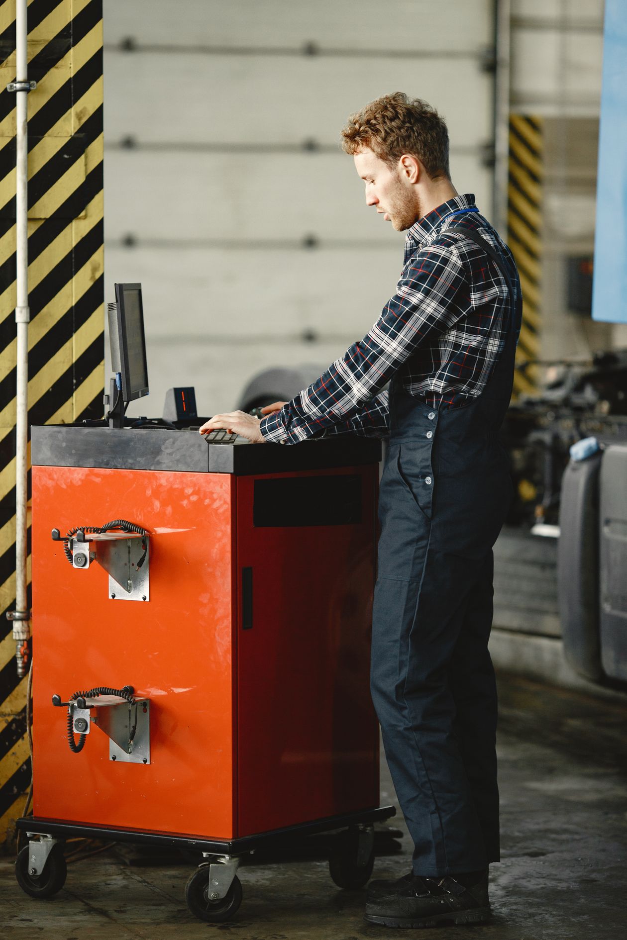 Technician using diagnostic equipment before a Stage 1 remap