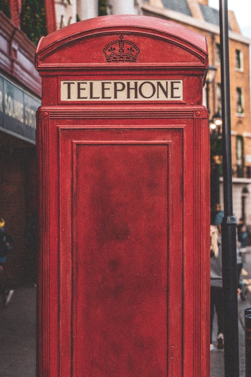 Foto profissional grátis de cabine telefônica vermelha, clássico, comunicação
