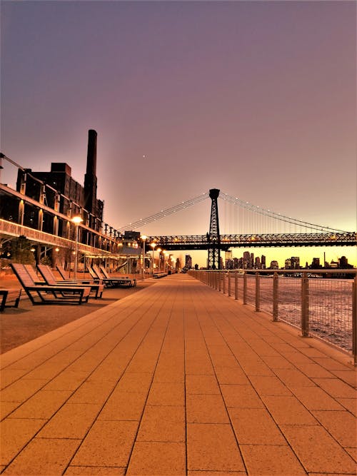 Free stock photo of beautiful sunset, bridge, brooklyn Stock Photo