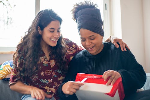 Couple of Women Spending Time Together 