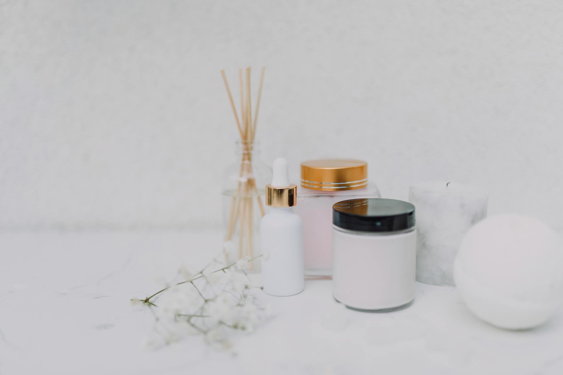 A Close-Up Shot of Products in Containers