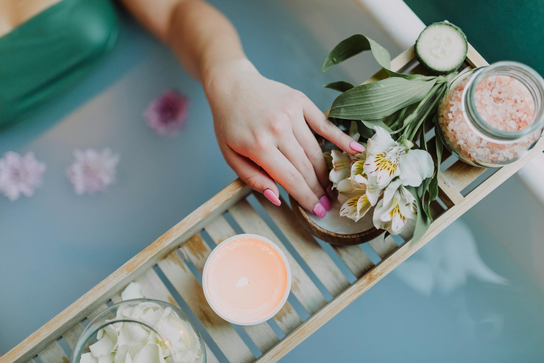 Free stock photo of anxiety, bamboo, bath salt