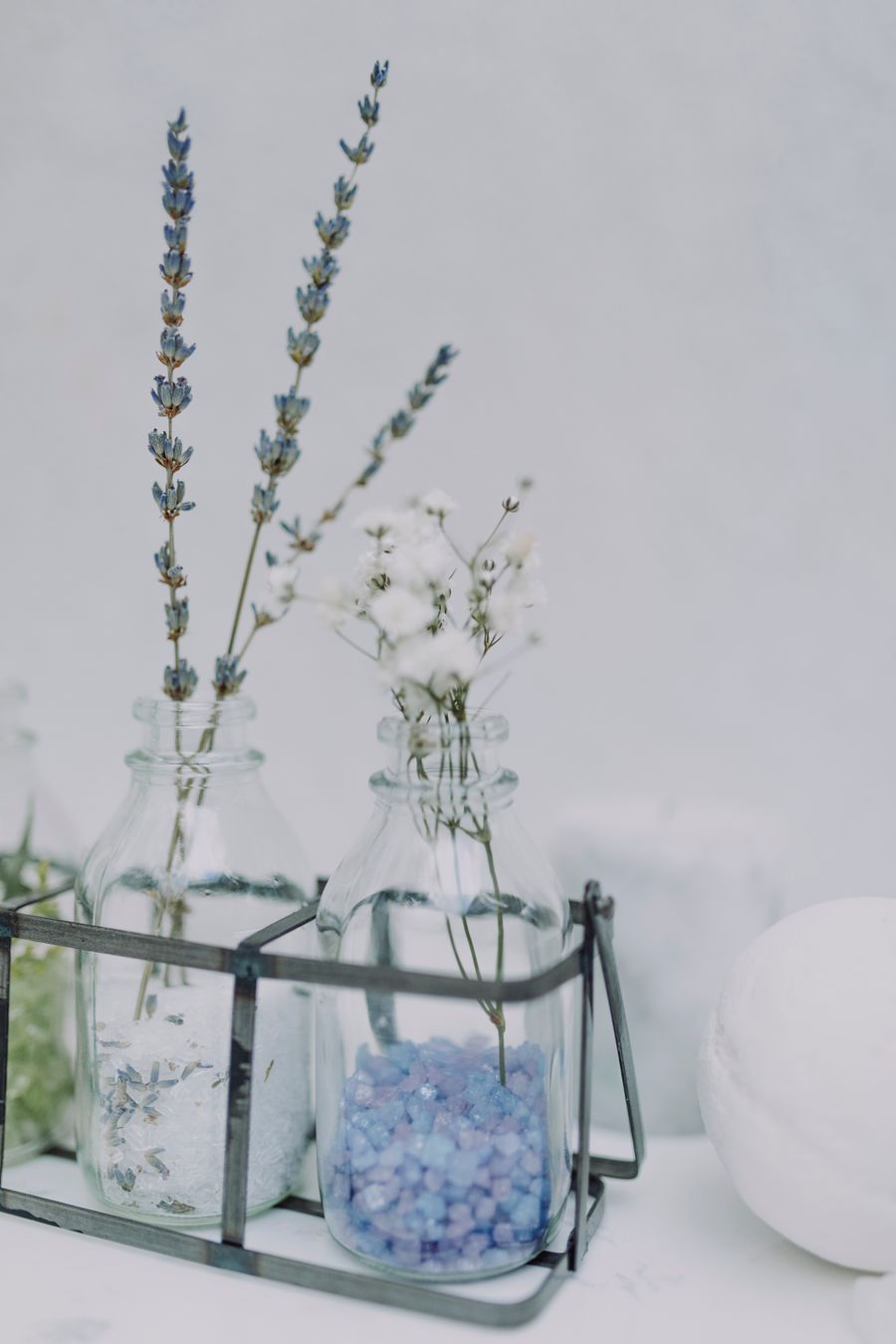 Sale da bagno ai fiori di lavanda