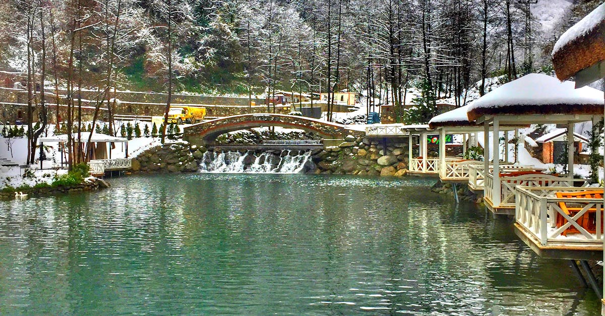 Free stock photo of lake, snow, snowy mountain