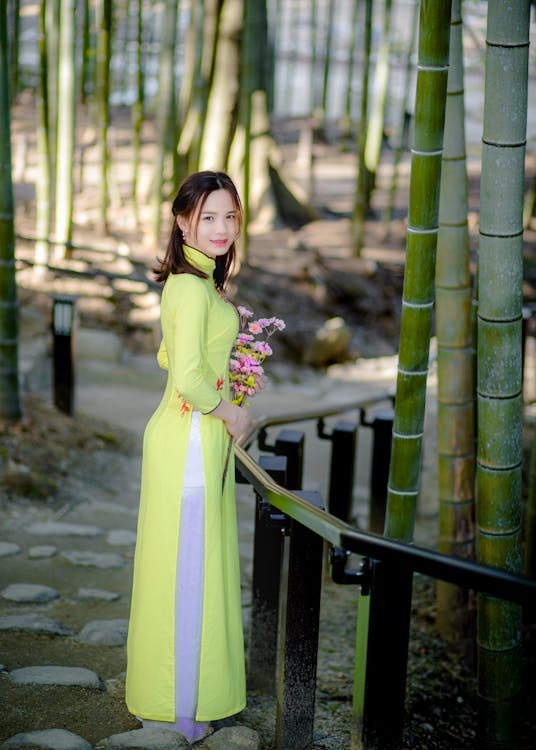 Ilmainen kuvapankkikuva tunnisteilla aasialainen nainen, ao dai, bambu