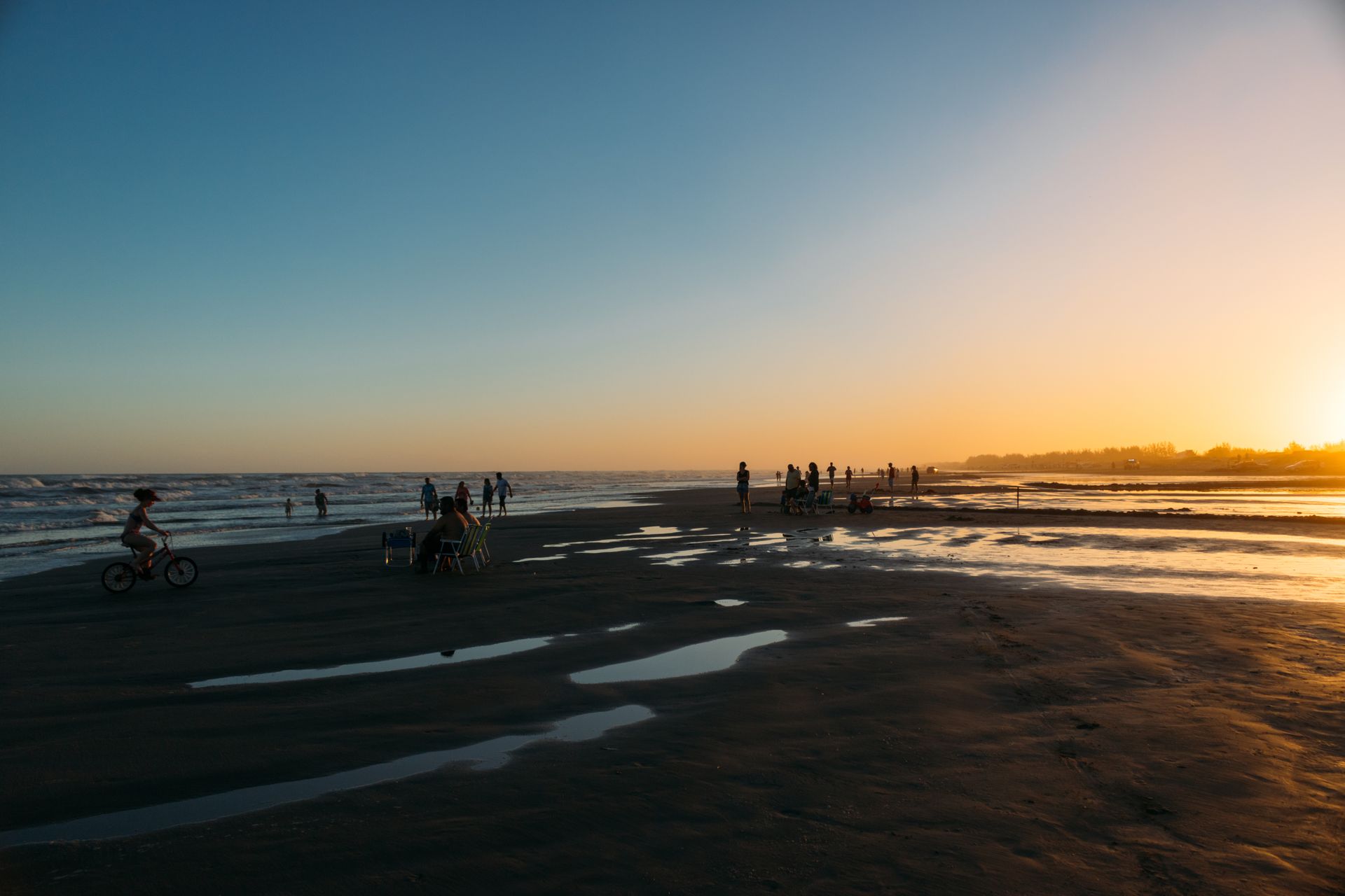 Pôr do sol na praia