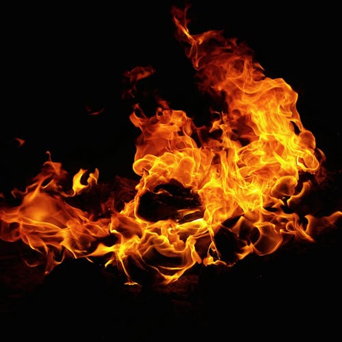 Free Photograph of a Burning Fire Stock Photo