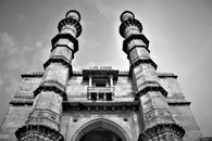 Monochrome Photograph of Mosque