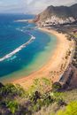 Aerial View of Beach Near a Mountain