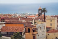 Orange and Yellow Concrete Buildings With Roof Tiles