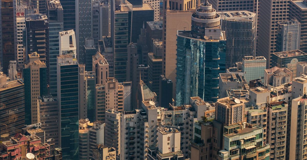 Complex City View Aerial View of City Buildings · Free Stock Photo
