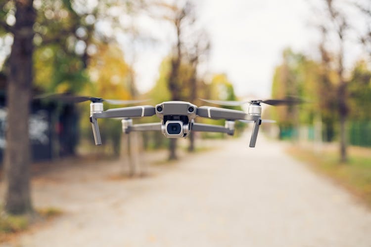 Drone Hovering In A Park