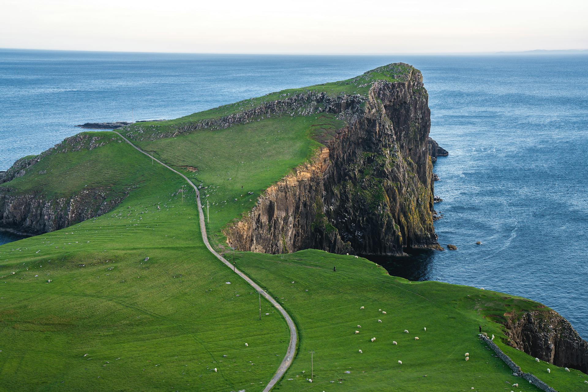 Neist Point Lighthouse on the Isle of Skye in Scotland