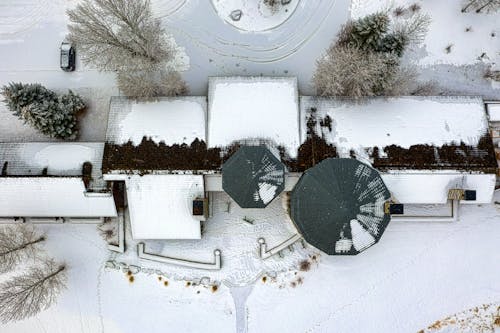 Snow Capped Ground and Roofs