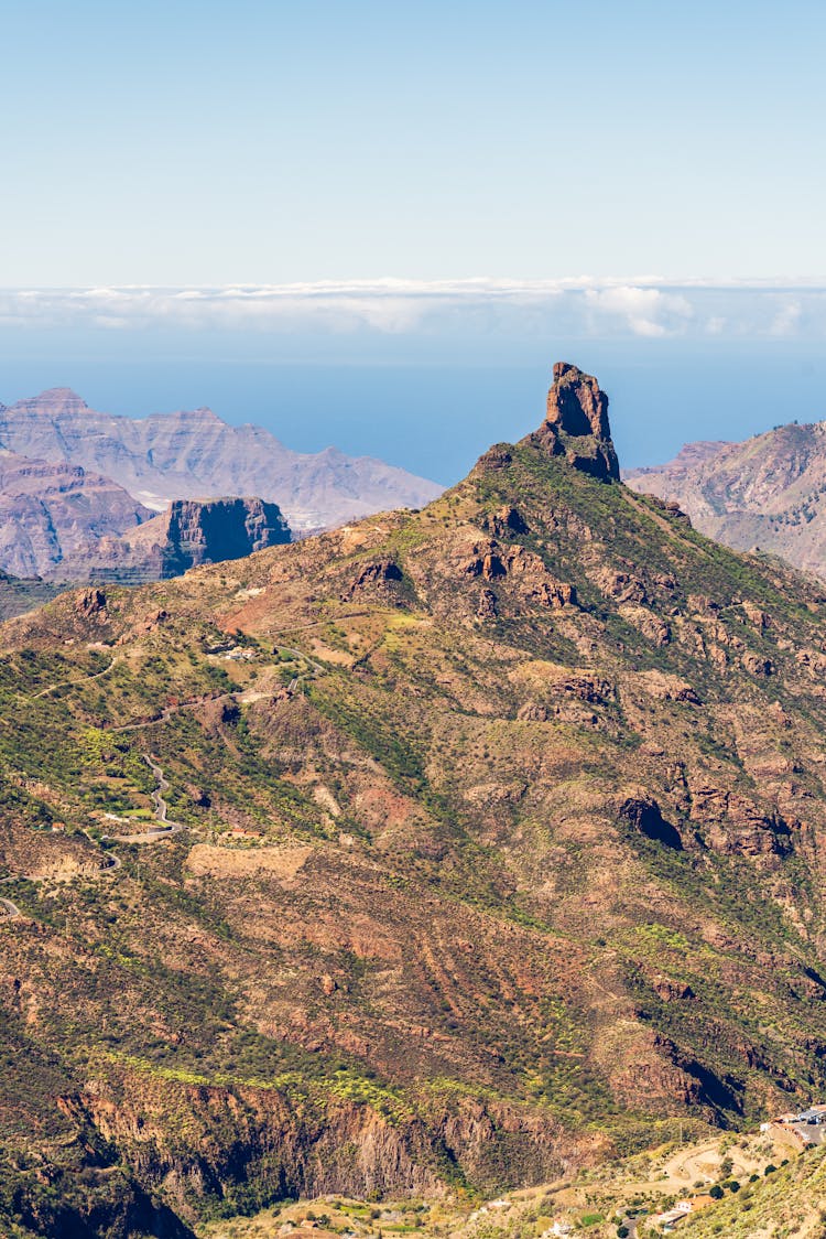 Roque Bentayga Of Canary Islands Spain