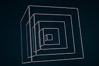 3D Abstract Geometric Shape on Dark Background