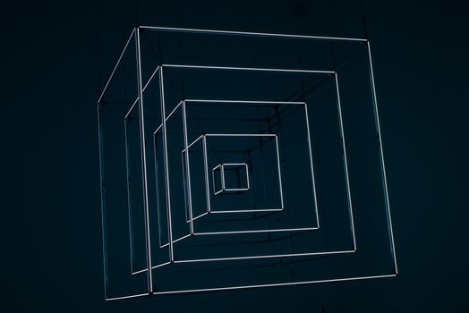 Abstrakt & Neon auf schwarzem Hintergrund – OLED Motiv