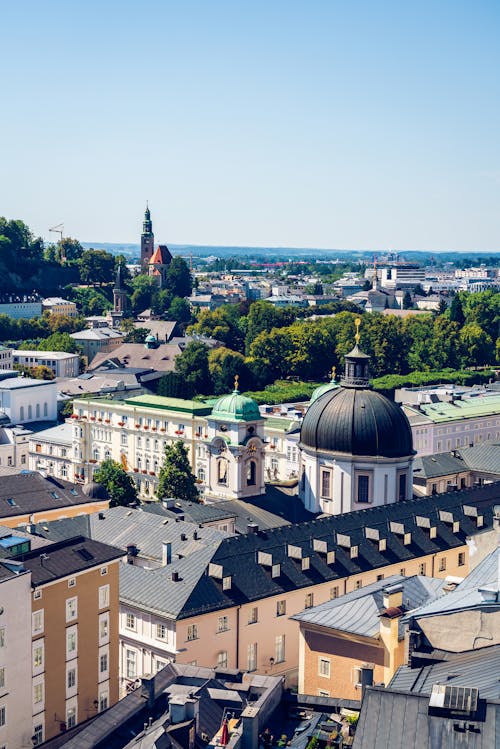 Aerial View of City Buildings