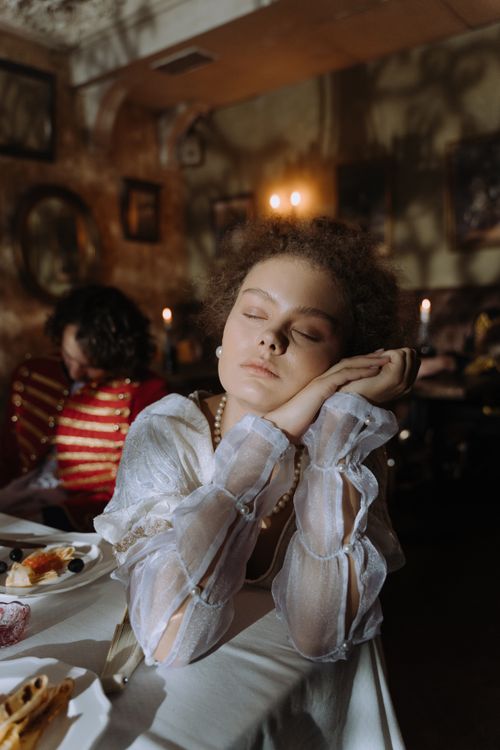 Free A nostalgic portrait capturing a dreamy, vintage aristocratic scene. Stock Photo