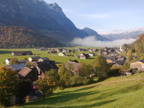 Free stock photo of houses, mountain, trees Stock Photo