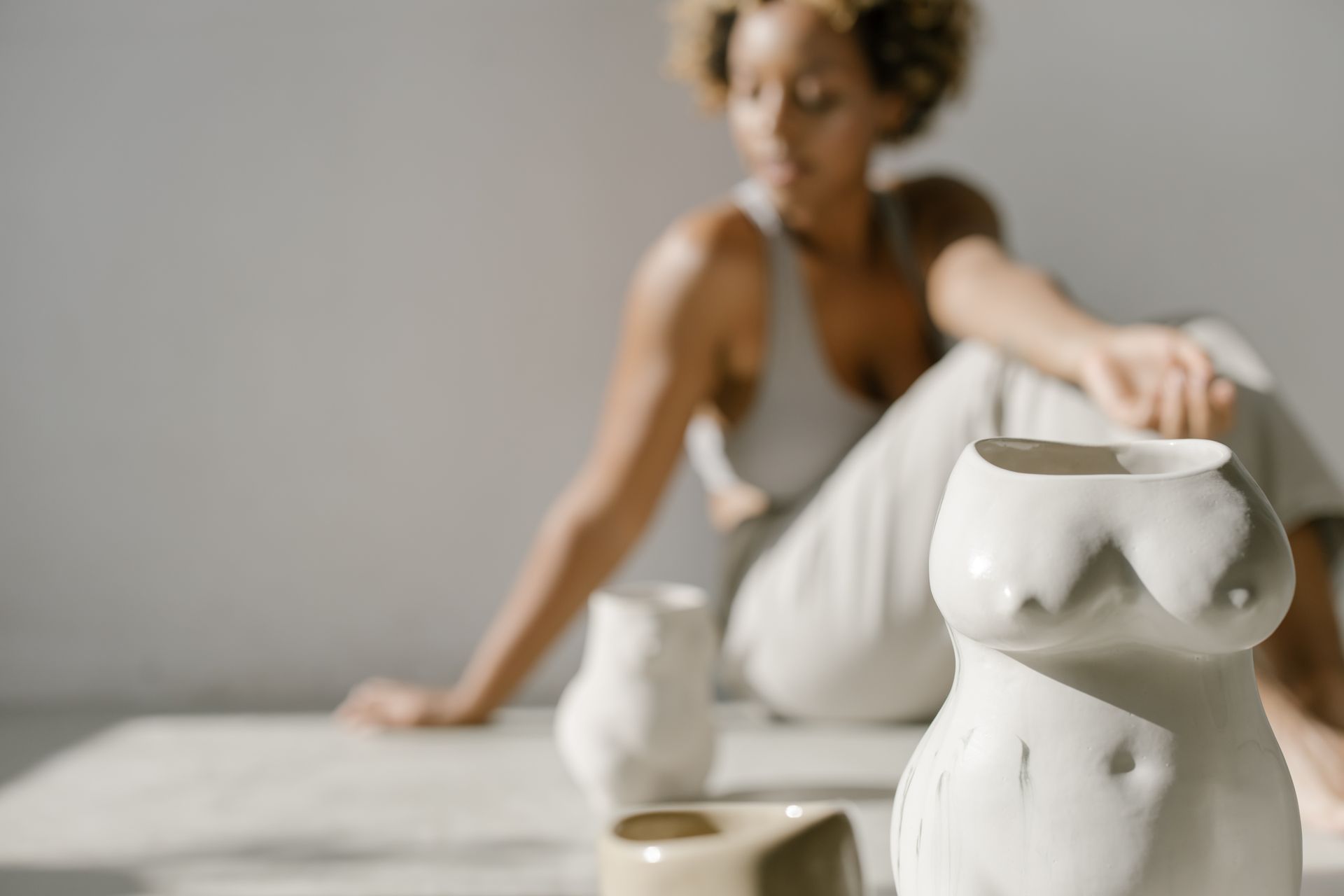 Close Up Shot of a Ceramic Vase
