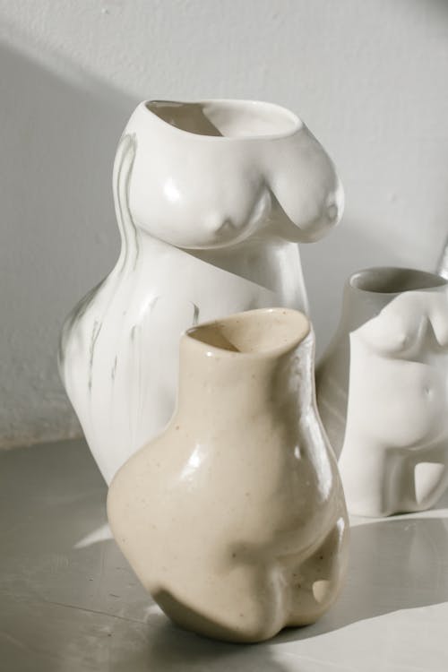 White Ceramic Vase on the Floor