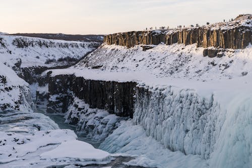 Photos gratuites de canyon, fleuve, givré