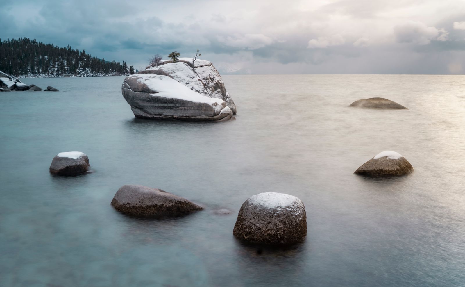Bonsai Rock along the Nevada shoreline of Lake Tahoe