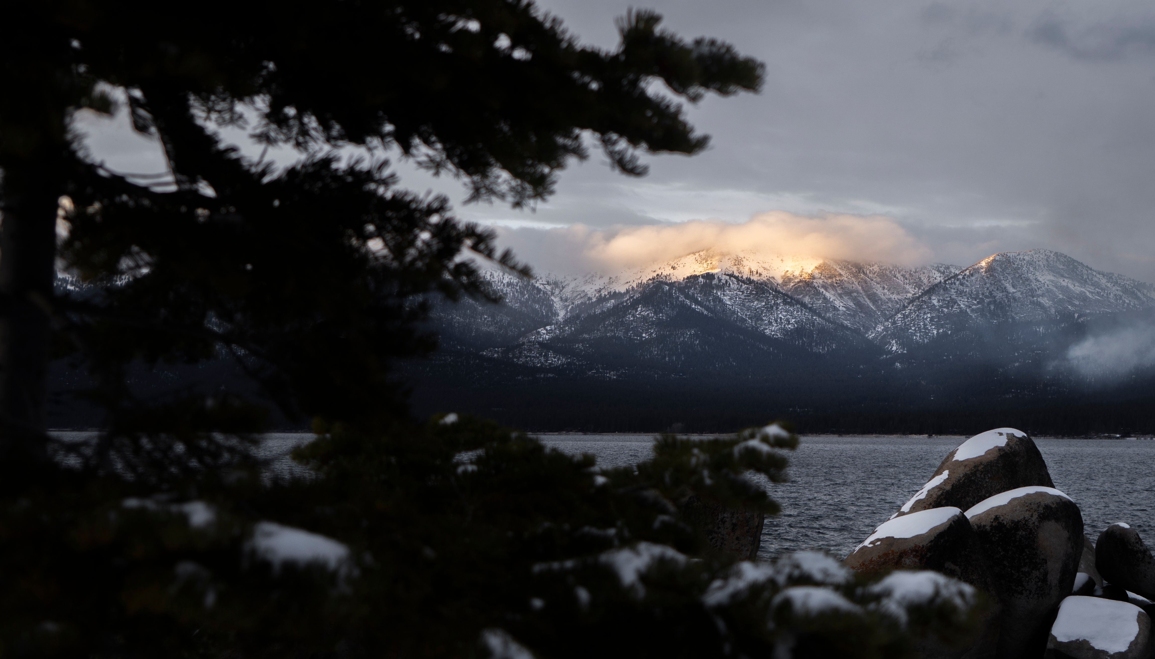 Snow Covered Mountains Under the White Sky · Free Stock Photo