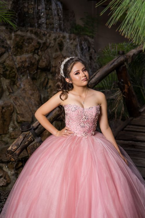 Portrait of a Girl Wearing a Pink Dress · Free Stock Photo