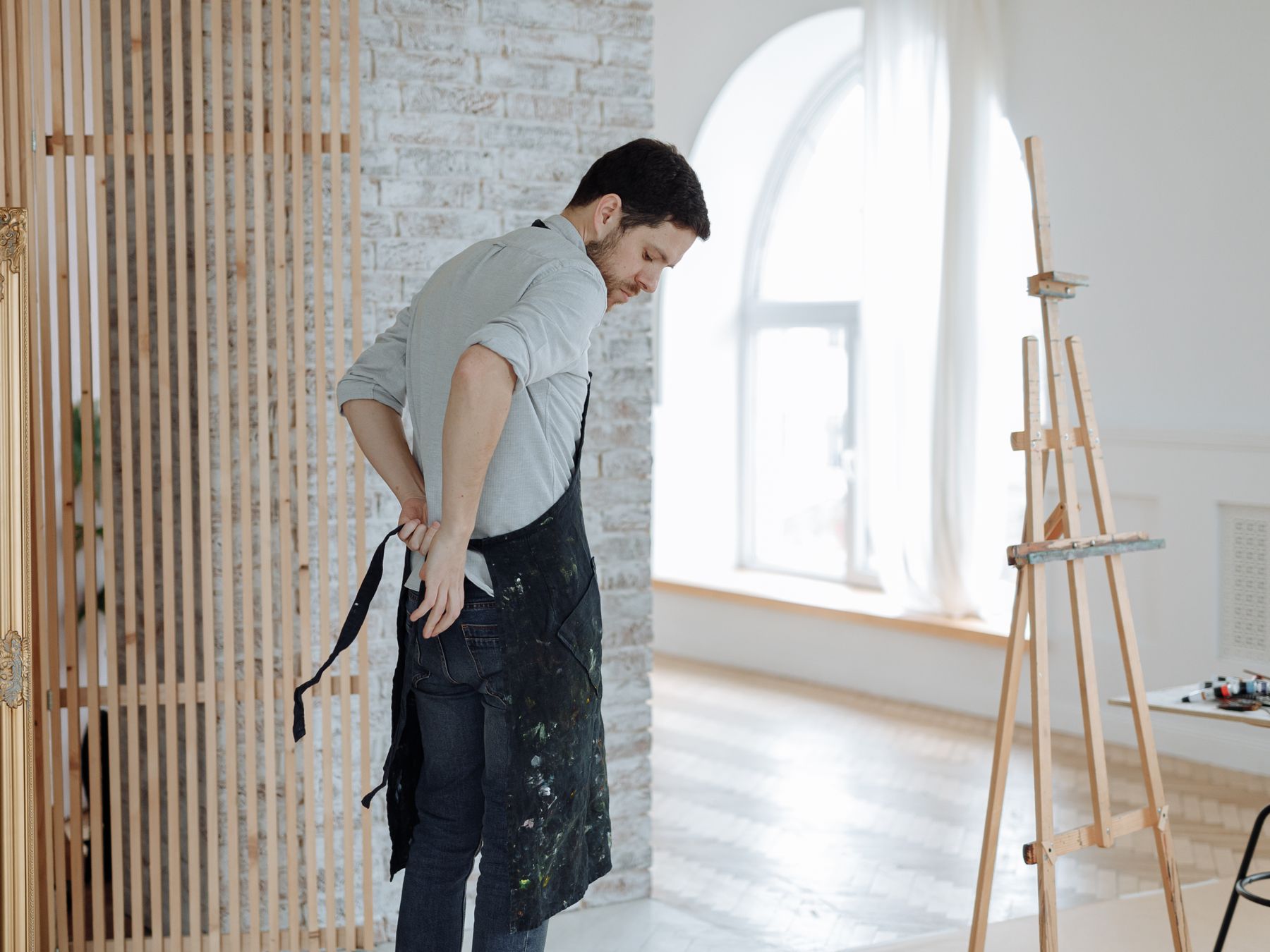 Interior Painting in Tottenham Hale — dust sheets down and the room fully protected