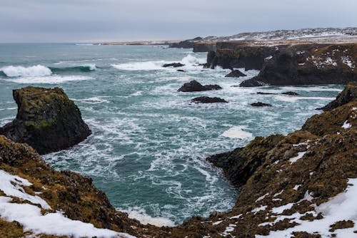 A Shore with Big Rock Formations