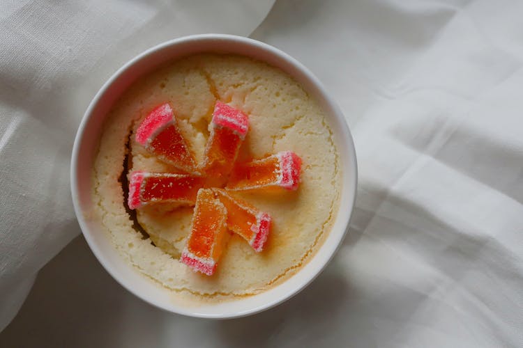 Curd Souffle In White Ramekin 