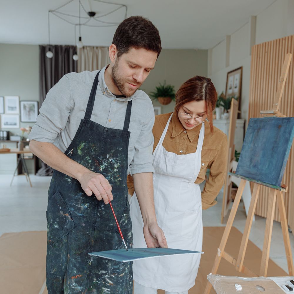 Commercial Decorating in The Hale — woodwork brushed to a crisp, smooth line